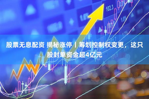 股票无息配资 揭秘涨停丨筹划控制权变更，这只股封单资金超4亿元